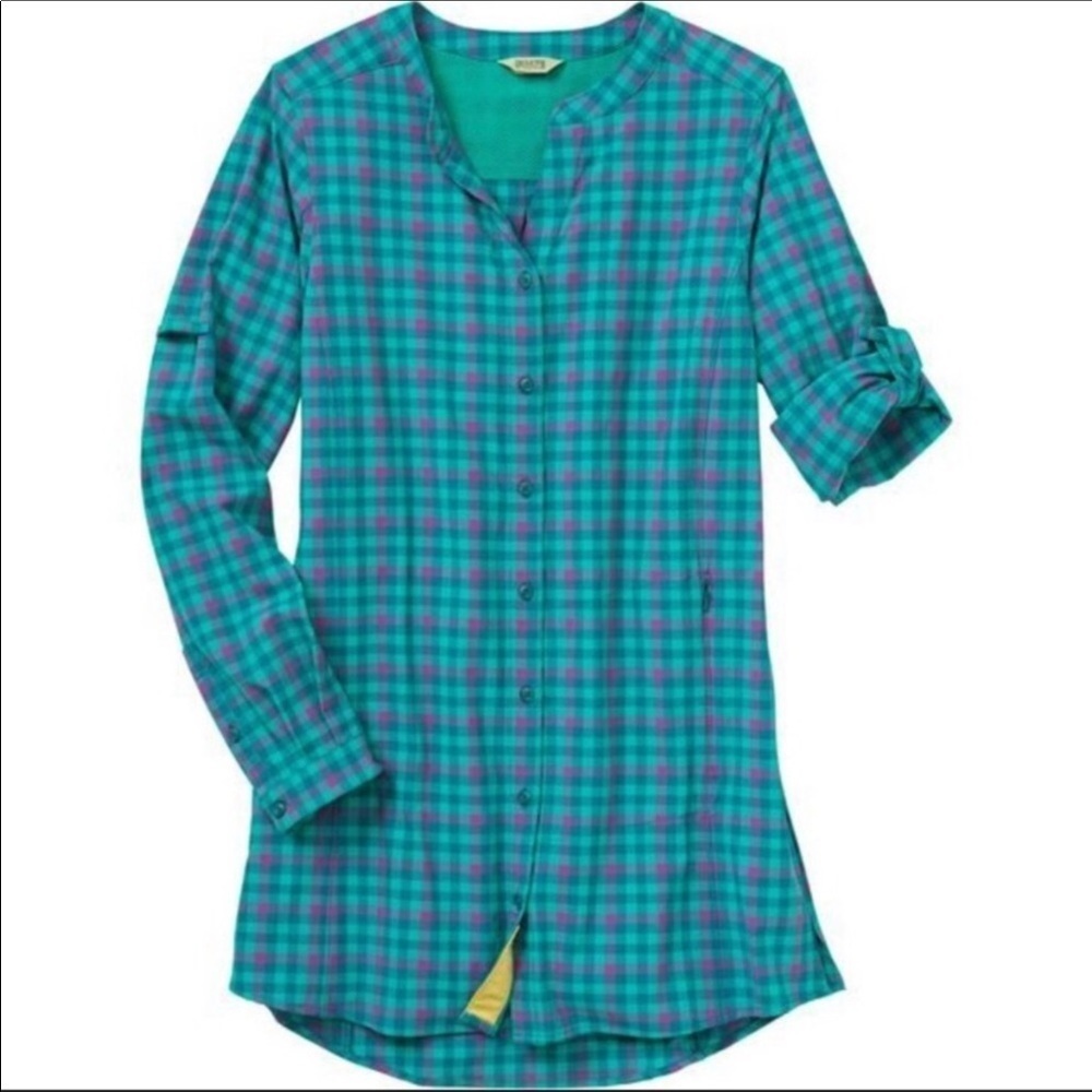 Duluth Trading Company Sidewinder Duluthflex plaid shirt Size Medium